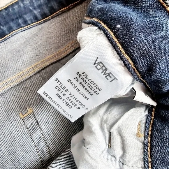 VERVET BY FLYING MONKEY Dreamland High Rise Boyfriend Jeans Relaxed Plus 20W 22W