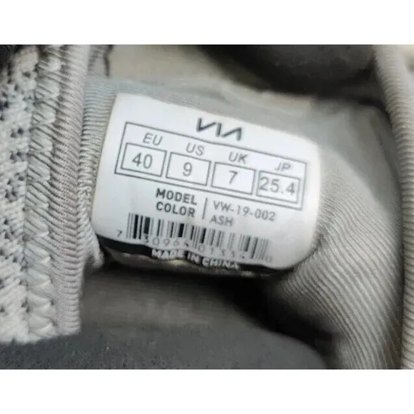 Via Nano Waterproof Knit High Top Men's Sneakers Shoes Gray Size 9 EU 40