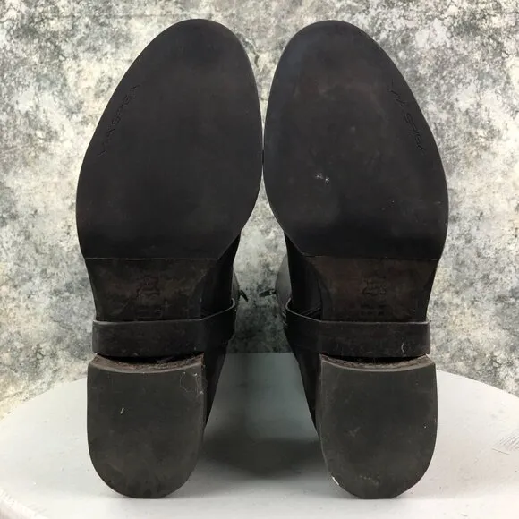 Via Spiga Women's Size 9M Brown Leather Side Zip  Knee High Riding Style Boots