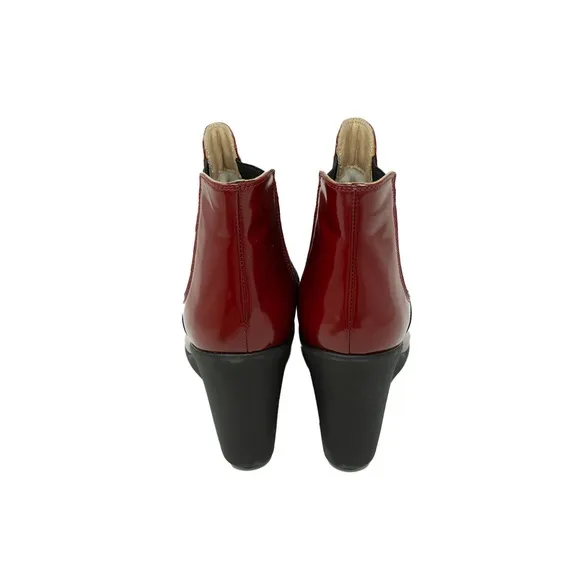 VICINI TAPEET Leather Chelsea Boots, Red, Size 7
