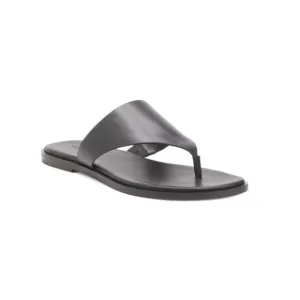VINCE Black Leather Ellis Sandals