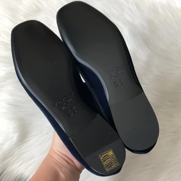 Vince Bray Blue Velvet Smoking Loafer Flats 6
