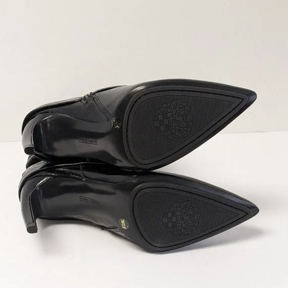 Vince Camuto Blaira Ankle Boots, Black Crinkled Leather, Women's 7