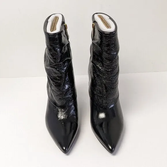 Vince Camuto Blaira Ankle Boots, Black Crinkled Leather, Women's 7