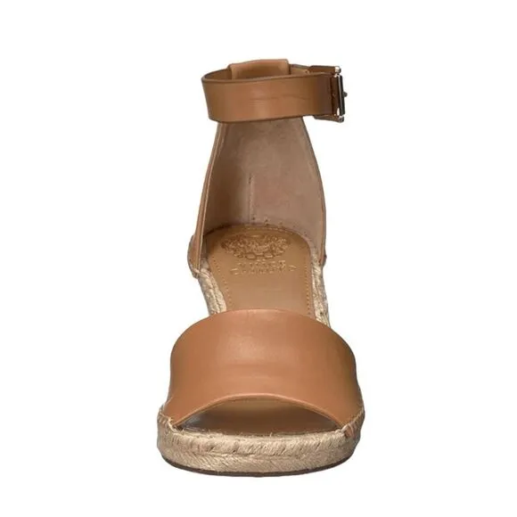 Vince Camuto Leera Espadrille Sandal Tan Platform Wedge Heel 7