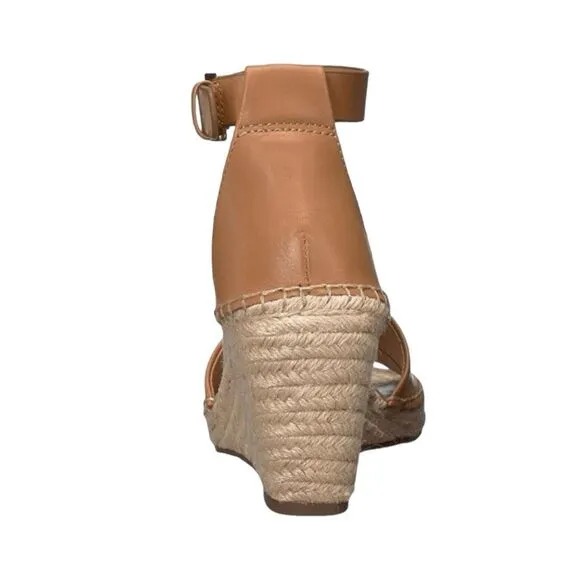 Vince Camuto Leera Espadrille Sandal Tan Platform Wedge Heel 7