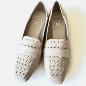 Vince Camuto Phendiz Tan Suede Leather Loafer Flats Size 7 US 37.5 EU