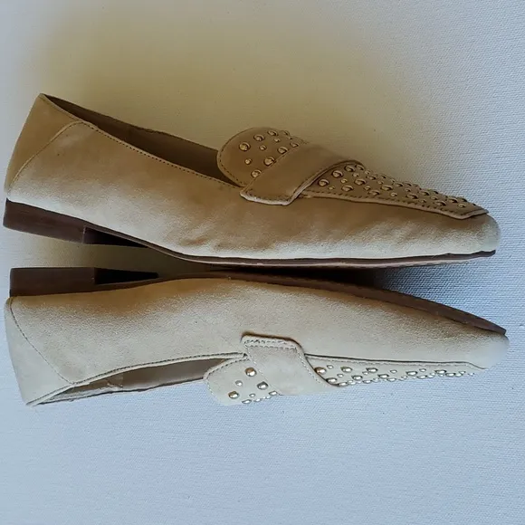 Vince Camuto Phendiz Tan Suede Leather Loafer Flats Size 7 US 37.5 EU