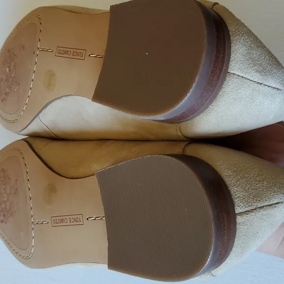 Vince Camuto Phendiz Tan Suede Leather Loafer Flats Size 7 US 37.5 EU