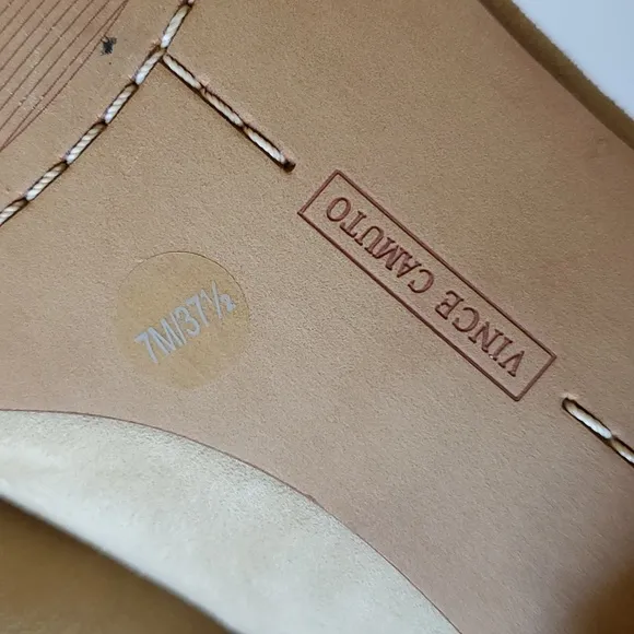 Vince Camuto Phendiz Tan Suede Leather Loafer Flats Size 7 US 37.5 EU
