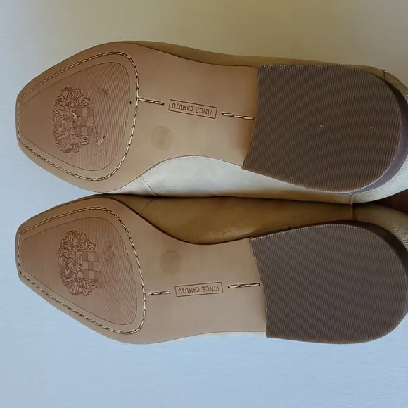 Vince Camuto Phendiz Tan Suede Leather Loafer Flats Size 7 US 37.5 EU