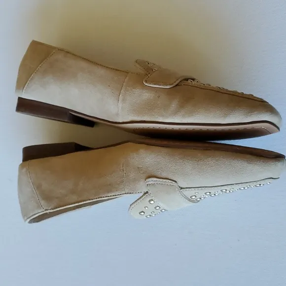 Vince Camuto Phendiz Tan Suede Leather Loafer Flats Size 7 US 37.5 EU