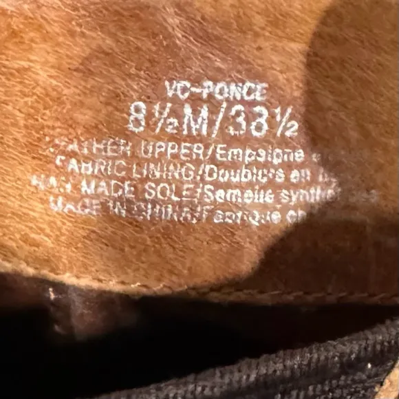 Vince Camuto Tan Brown Leather Chelsea Boots Size 8.5
