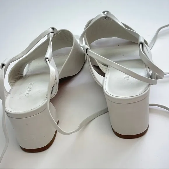 Vince Dunaway Ankle-Wrap Leather Sandals, Size 7.5