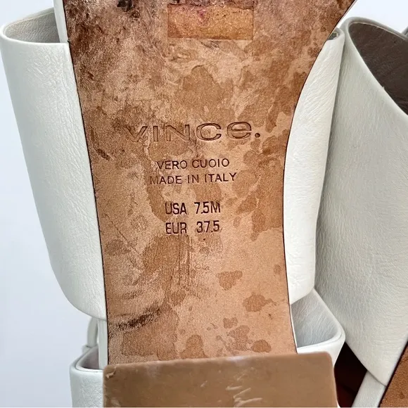 Vince Dunaway Ankle-Wrap Leather Sandals, Size 7.5
