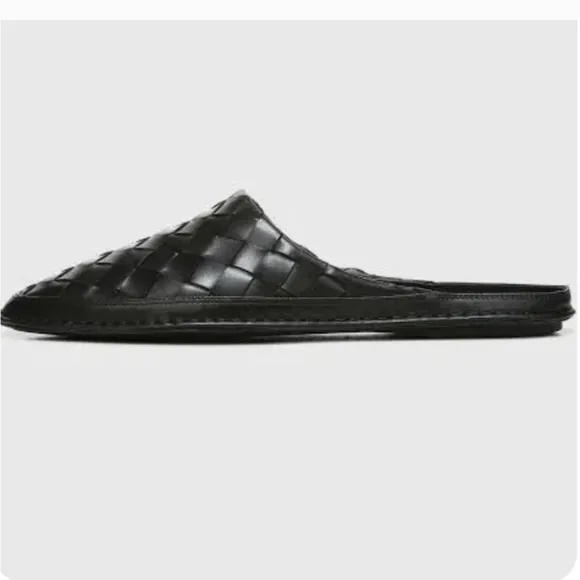 Vince Freeman Black Woven Slides Mules Women's Size 8 Medium