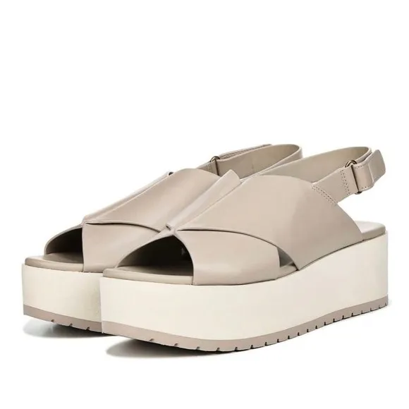 🆕{Vince } Jenaya B Chunky-Heel Leather Sandals