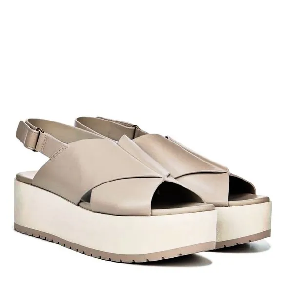 🆕{Vince } Jenaya B Chunky-Heel Leather Sandals