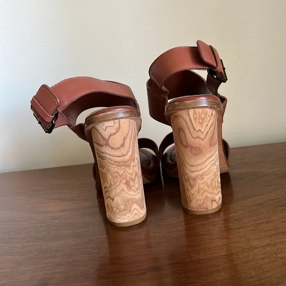Vince leather slingback heeled sandals