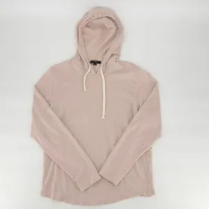 Vince M Dusty Mauve Slub Hoodie 100% Cotton Pullover Cozycore Minimalist Basic