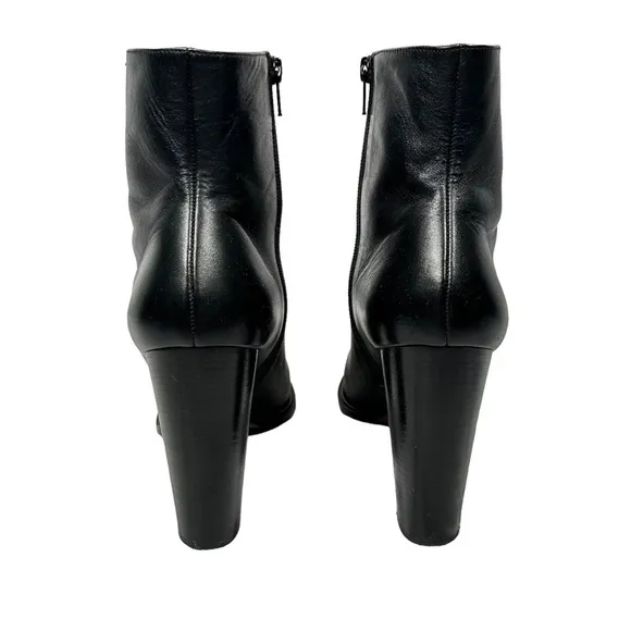 VINCE Minimalist Heeled Leather Boots