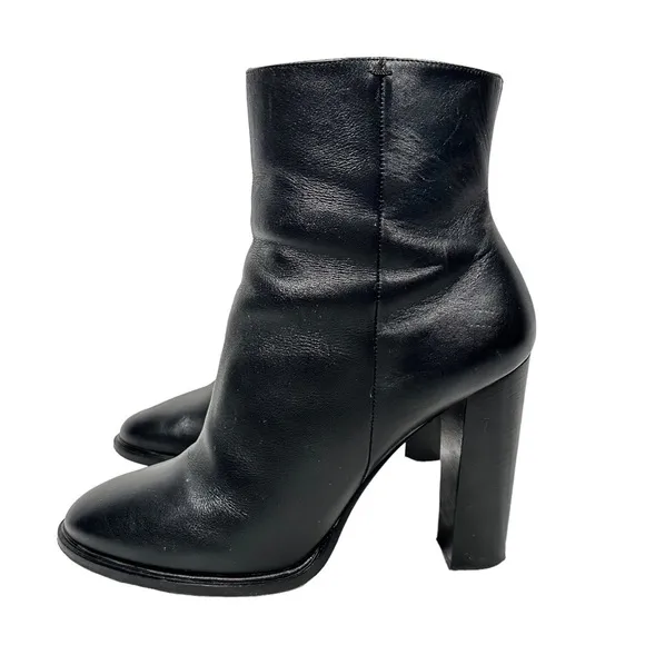 VINCE Minimalist Heeled Leather Boots