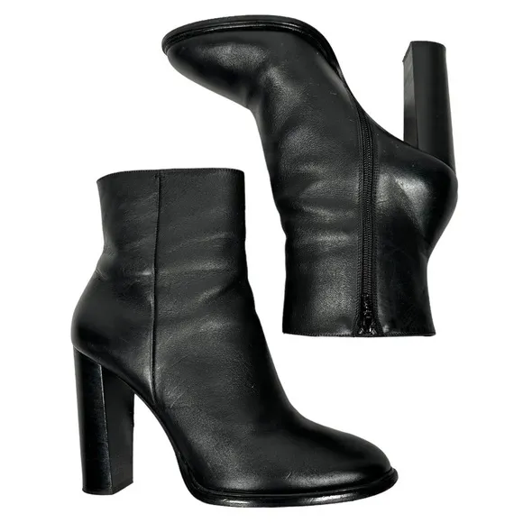 VINCE Minimalist Heeled Leather Boots