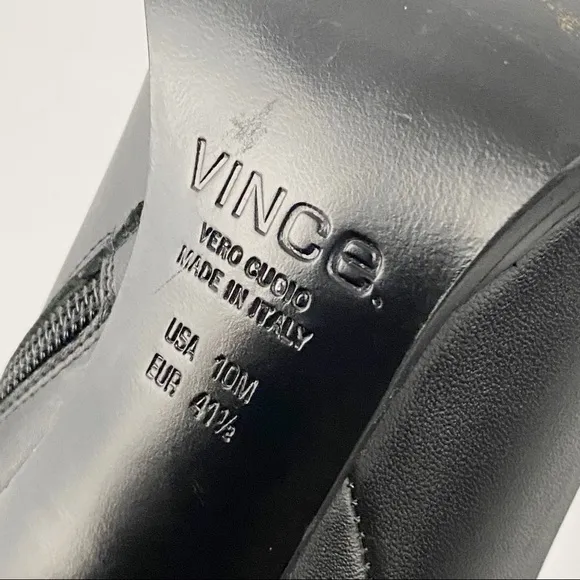 VINCE Minimalist Heeled Leather Boots