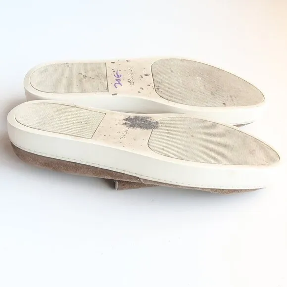Vince Olive Green Suede Leather Sherpa Lining Mules Slides Slip-on Flat Shoes 9