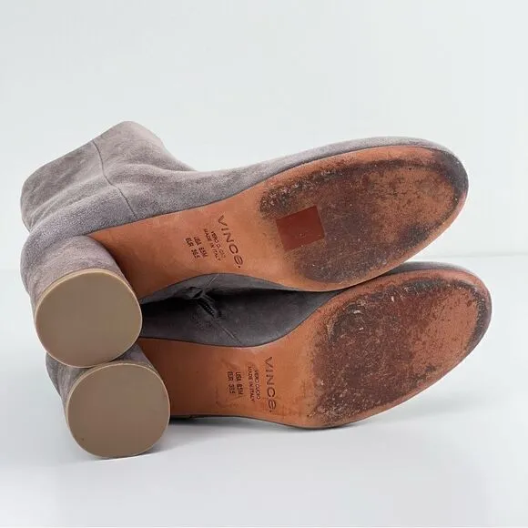 VINCE Ridley Suede Grey Boots Booties 8.5