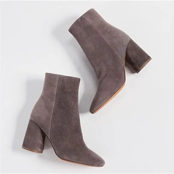 VINCE Ridley Suede Grey Boots Booties 8.5