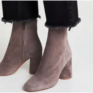 VINCE Ridley Suede Grey Boots Booties 8.5