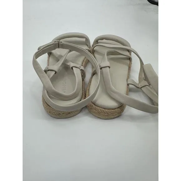 Vince. Smith Padded Leather Strappy Sandals in Ivory Size 7 EUC