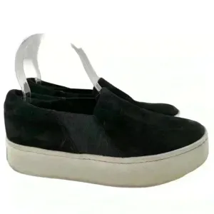Vince womens warren flats size 6.5 36.5 black suede flatformsMinimalist