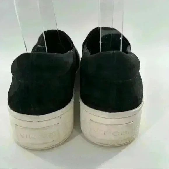 Vince womens warren flats size 6.5 36.5 black suede flatformsMinimalist