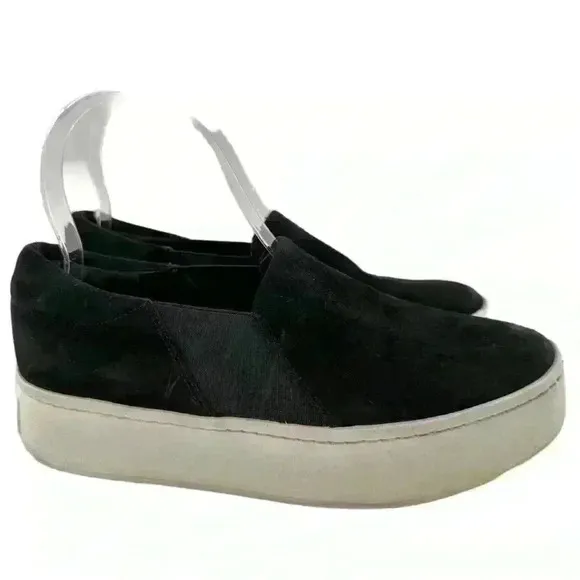 Vince womens warren flats size 6.5 36.5 black suede flatformsMinimalist