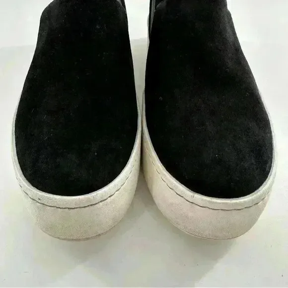 Vince womens warren flats size 6.5 36.5 black suede flatformsMinimalist