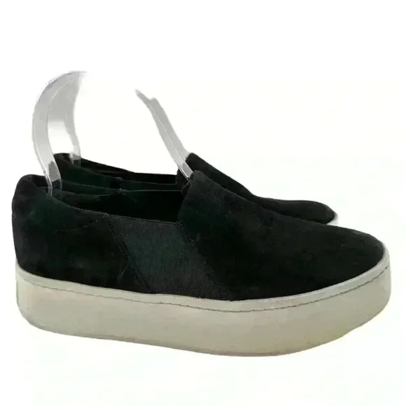 Vince womens warren flats size 6.5 36.5 black suede flatformsMinimalist