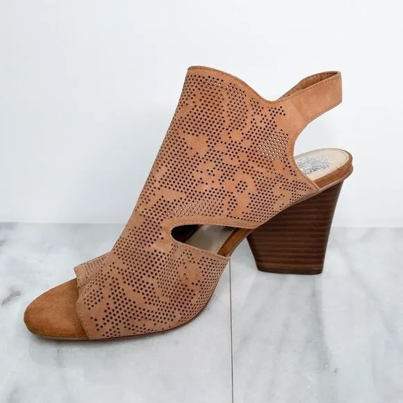 Vince Camuto Leather Detailed Heeled Sandals - Dachelle