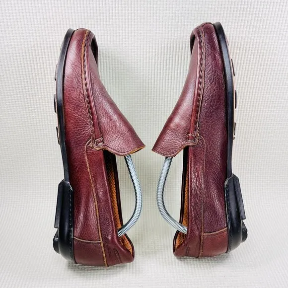 Vincenti Soft Calfskin Leather Driving Loafers Slip On Vero Cuoio Mens Size 9.5
