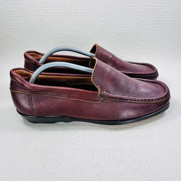 Vincenti Soft Calfskin Leather Driving Loafers Slip On Vero Cuoio Mens Size 9.5