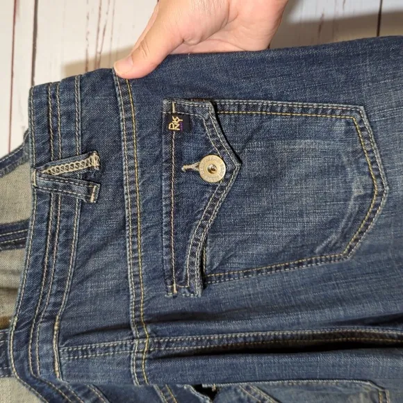 Vintage 2000's Y2K DKNY Bib Jean Overalls Women's 2 Cropped Flare Zipper Denim