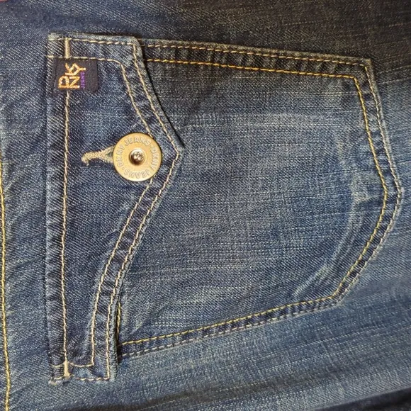 Vintage 2000's Y2K DKNY Bib Jean Overalls Women's 2 Cropped Flare Zipper Denim
