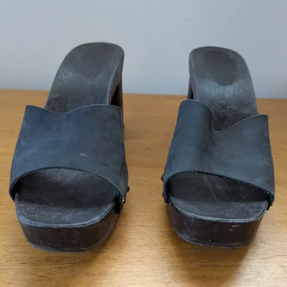 Vintage 80s Candies Studded Chunky Heel Mule Sandals