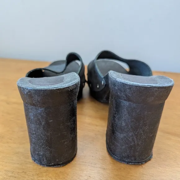 Vintage 80s Candies Studded Chunky Heel Mule Sandals