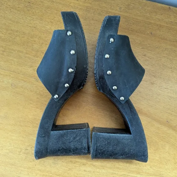 Vintage 80s Candies Studded Chunky Heel Mule Sandals