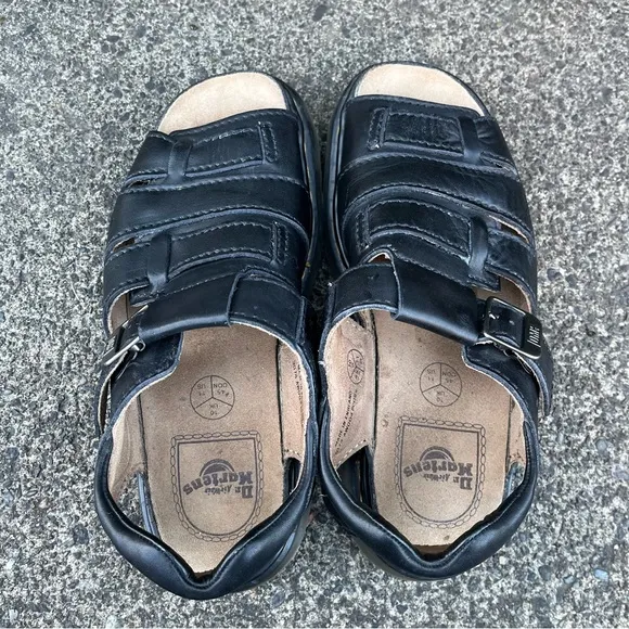 Vintage 90's Y2K Dr Martens Chunky Platform Fisherman Sandals Made in England