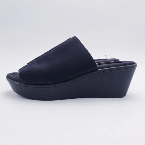 Vintage 90s Y2K Steve Madden Slinky Black Chunky Platform Sandals Womens 8.5