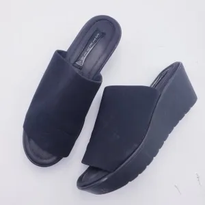 Vintage 90s Y2K Steve Madden Slinky Black Chunky Platform Sandals Womens 8.5