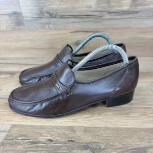 Vintage Bally Switzerland Men's Roscoe Loafer Size 7M Brown Leather Continental